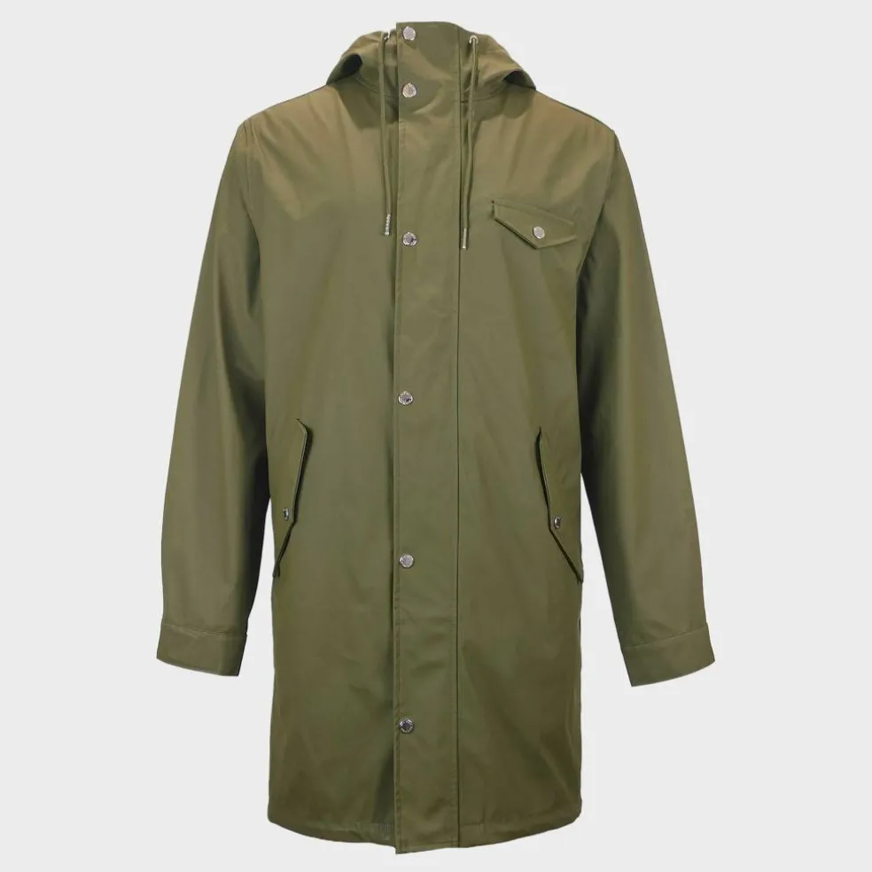 Men's Fisher Water and Wind Resistant 2.5 Layer Long Sleeve Rain Anorak