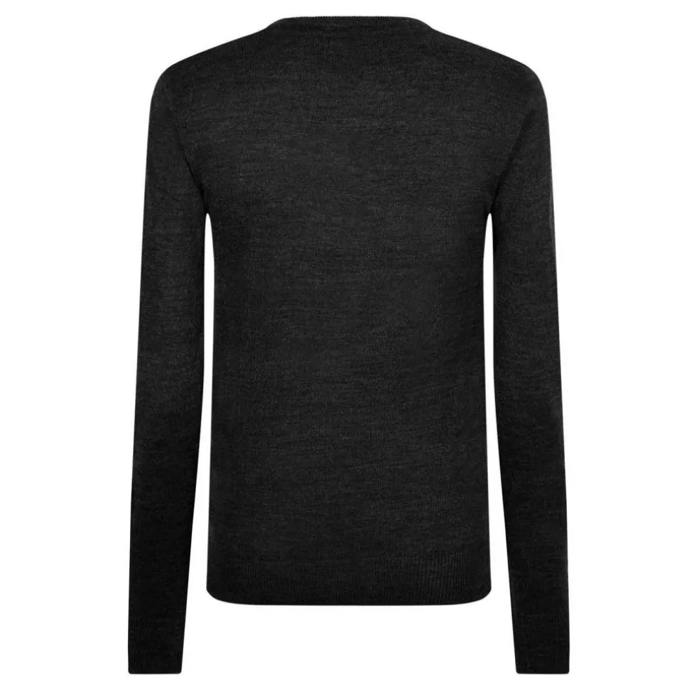 Mens Flat Knit Classic Crew Neck Jumper