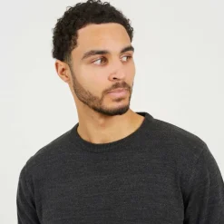 Mens Flat Knit Classic Crew Neck Jumper