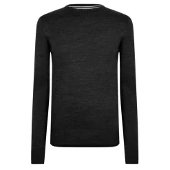 Mens Flat Knit Classic Crew Neck Jumper