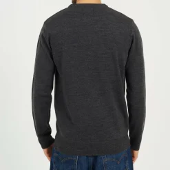 Mens Flat Knit Classic Crew Neck Jumper