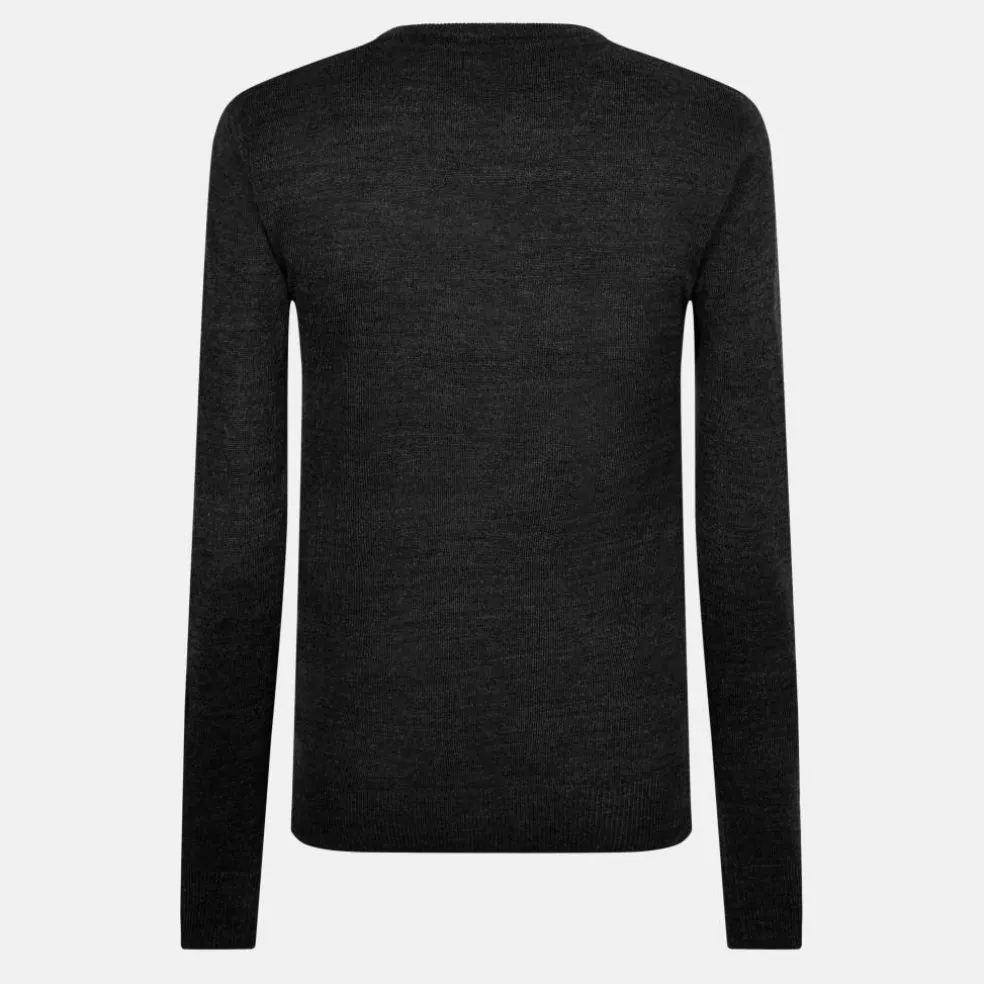 Mens Flat Knit Classic Crew Neck Jumper