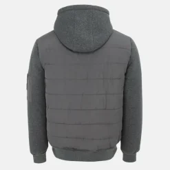 Men's Fleece Hooded Long Sleeve Hybrid Jacket