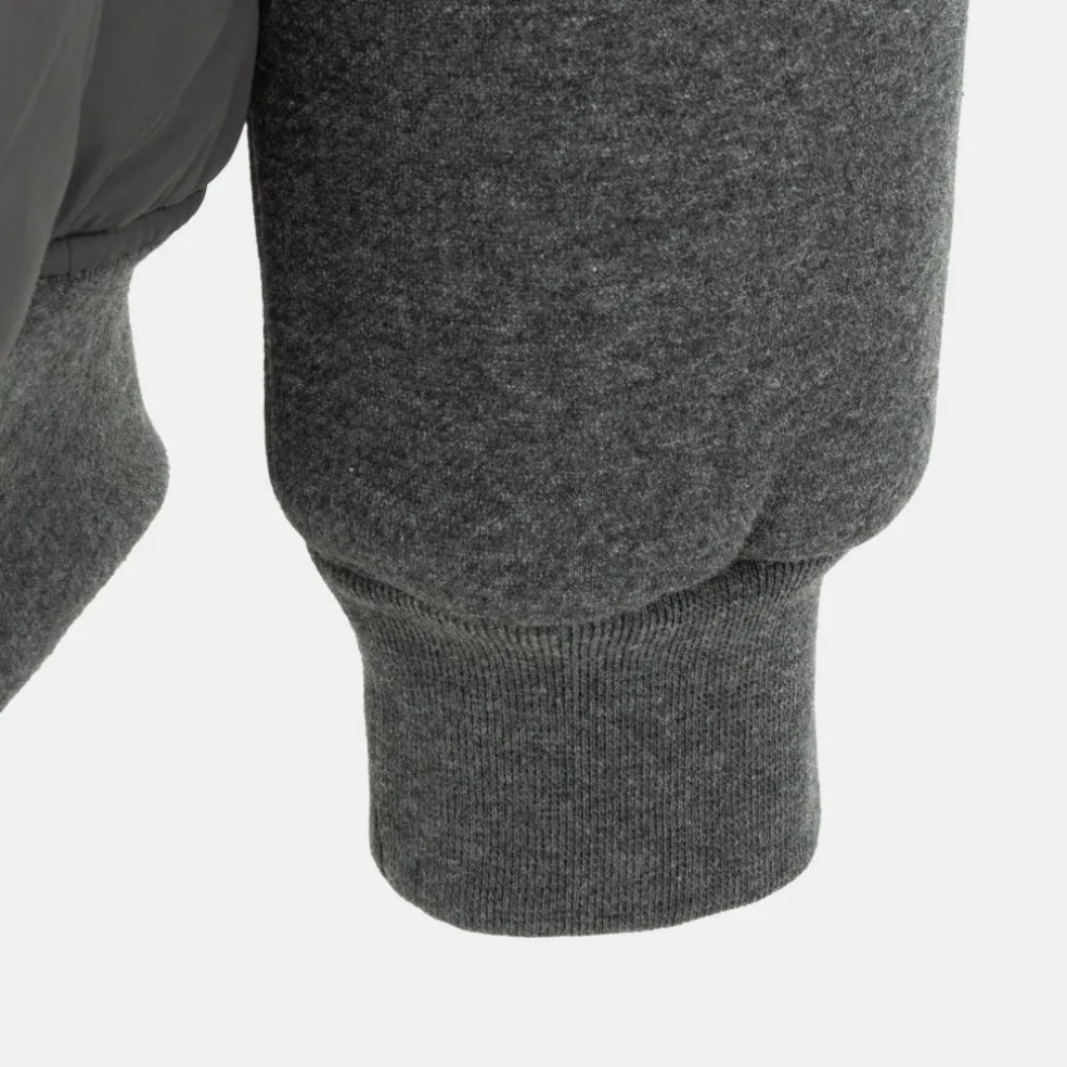 Men's Fleece Hooded Long Sleeve Hybrid Jacket