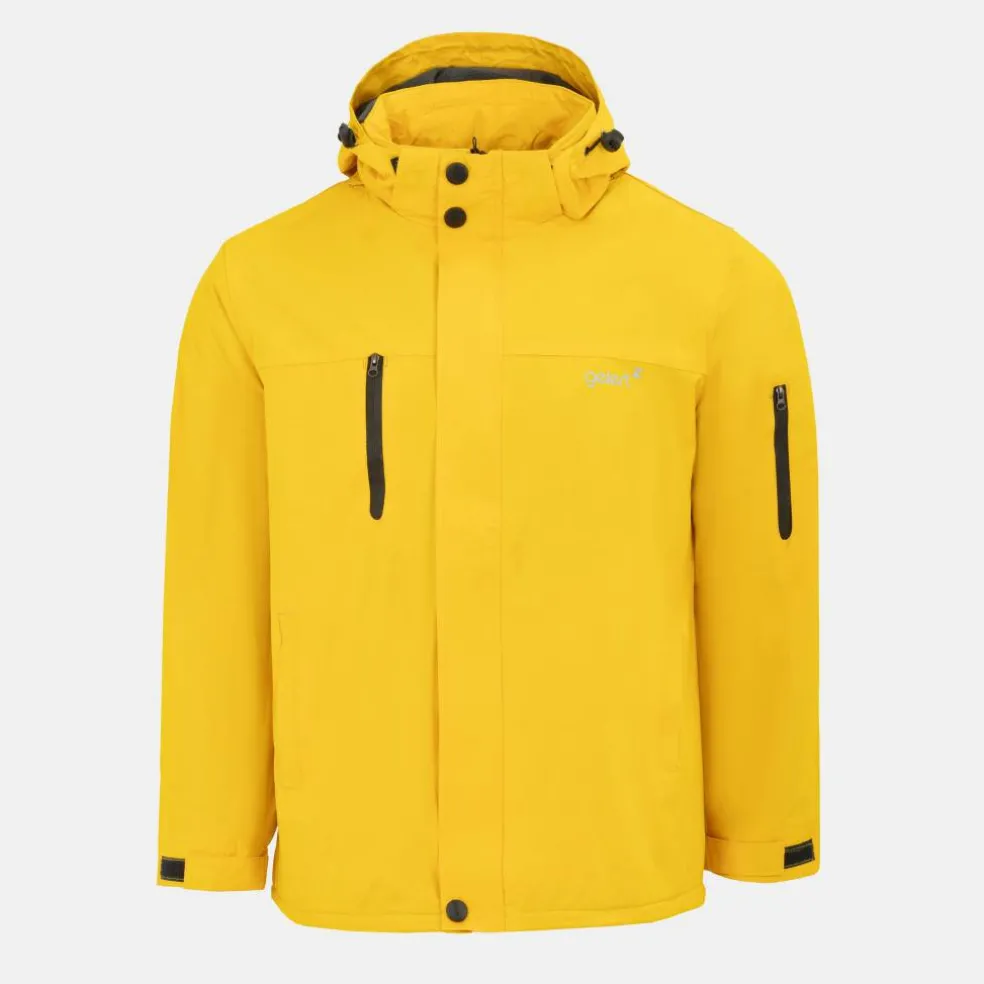 Men's Fleece Lined Windproof Detachable Hood Parka