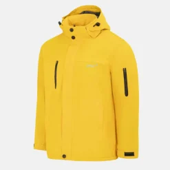 Men's Fleece Lined Windproof Detachable Hood Parka