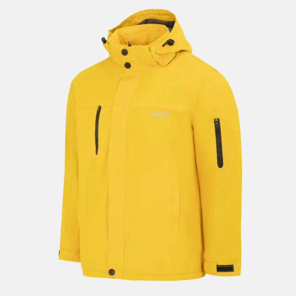 Men's Fleece Lined Windproof Detachable Hood Parka