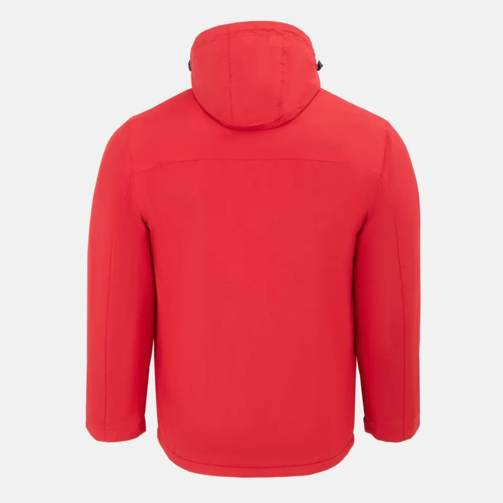 Men's Fleece Lined Windproof Detachable Hood Parka