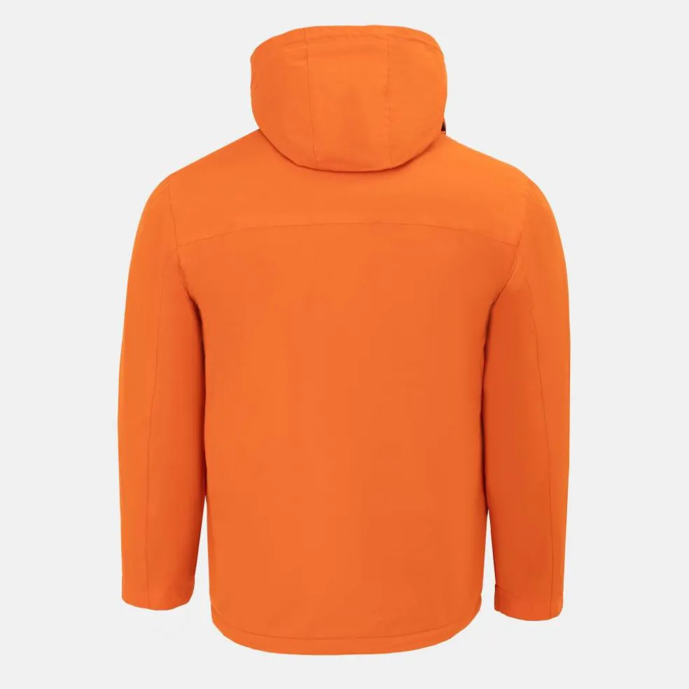 Men's Fleece Lined Windproof Detachable Hood Parka