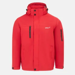 Men's Fleece Lined Windproof Detachable Hood Parka