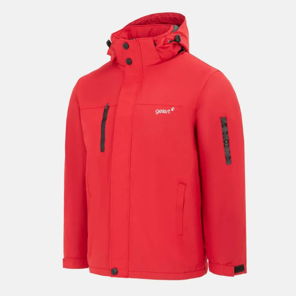 Men's Fleece Lined Windproof Detachable Hood Parka