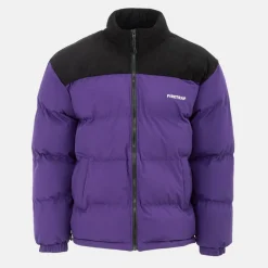 Men's Full Zip Funnel Neck Long Sleeve Puffer Jacket