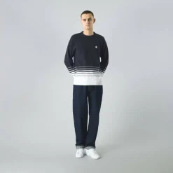Men's Gradient Knitted Crew Neck Jumper