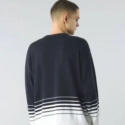 Men's Gradient Knitted Crew Neck Jumper