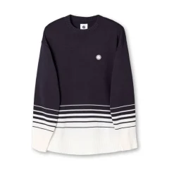 Men's Gradient Knitted Crew Neck Jumper
