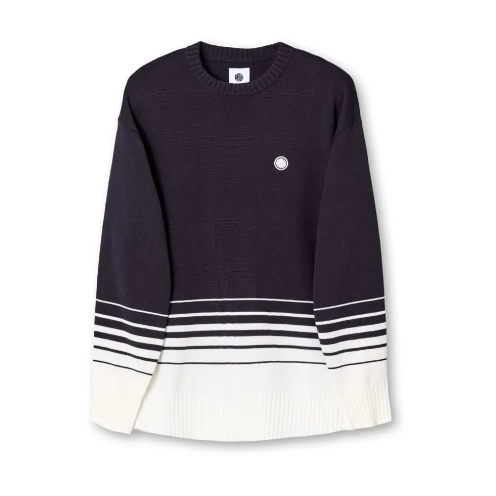 Men's Gradient Knitted Crew Neck Jumper