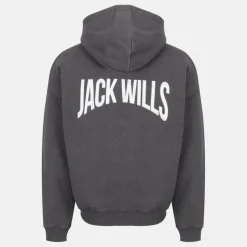 Men's Graphic Cotton Long Sleeve Oversized Fit Zip Hoodie