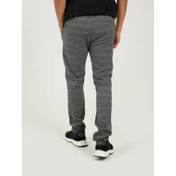 Mens Grey Checked Trouser with Drawstring Waist