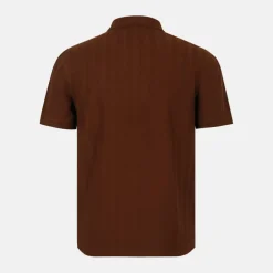 Men's Herringbone Cotton Short Sleeve Polo Shirt