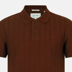 Men's Herringbone Cotton Short Sleeve Polo Shirt
