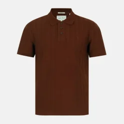 Men's Herringbone Cotton Short Sleeve Polo Shirt
