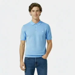 Men's Herringbone Short-Sleeve Polo Shirt