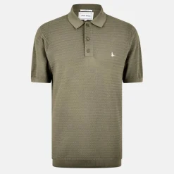 Men's Herringbone Short-Sleeve Polo Shirt
