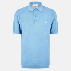 Men's Herringbone Short-Sleeve Polo Shirt
