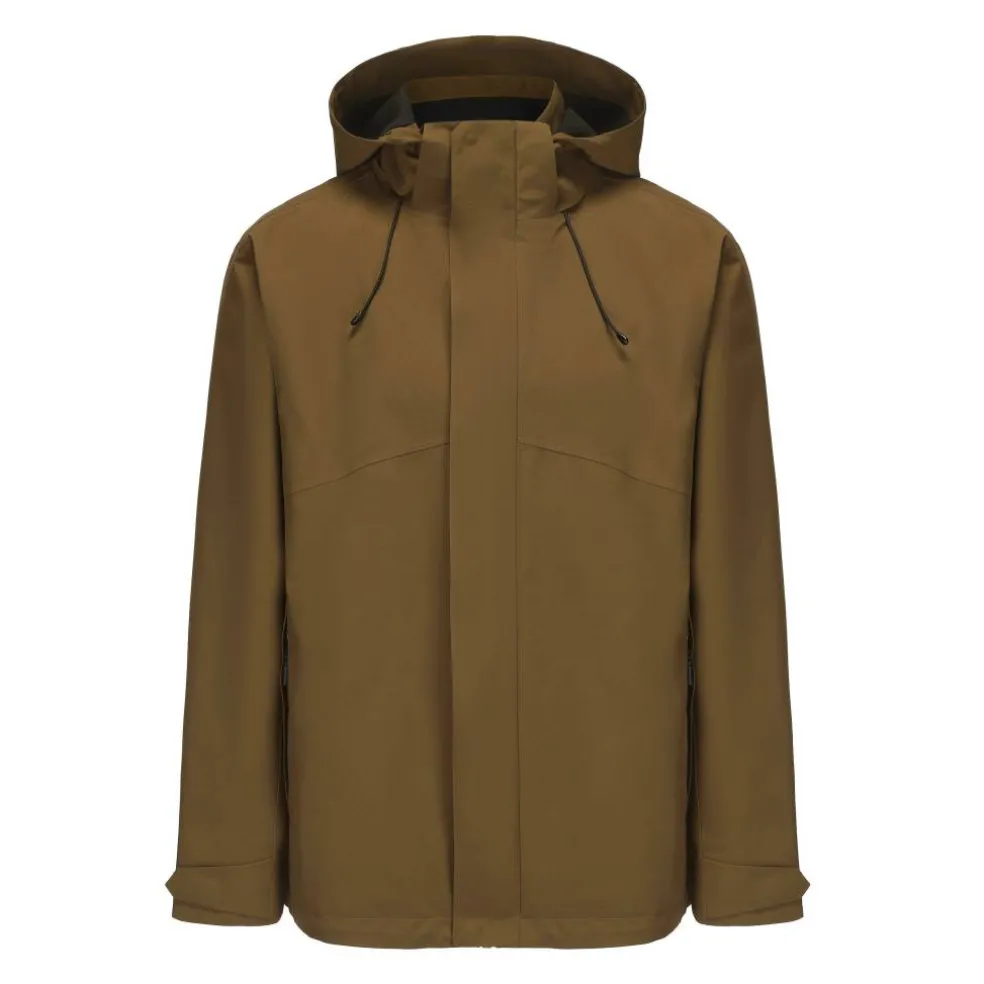Men's Hooded DWR Long Sleeve Waterproof Jacket
