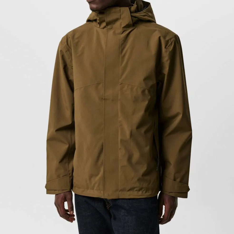 Men's Hooded DWR Long Sleeve Waterproof Jacket