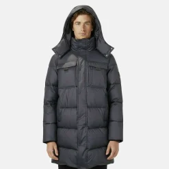 Men's Hooded Long Puffer Jacket