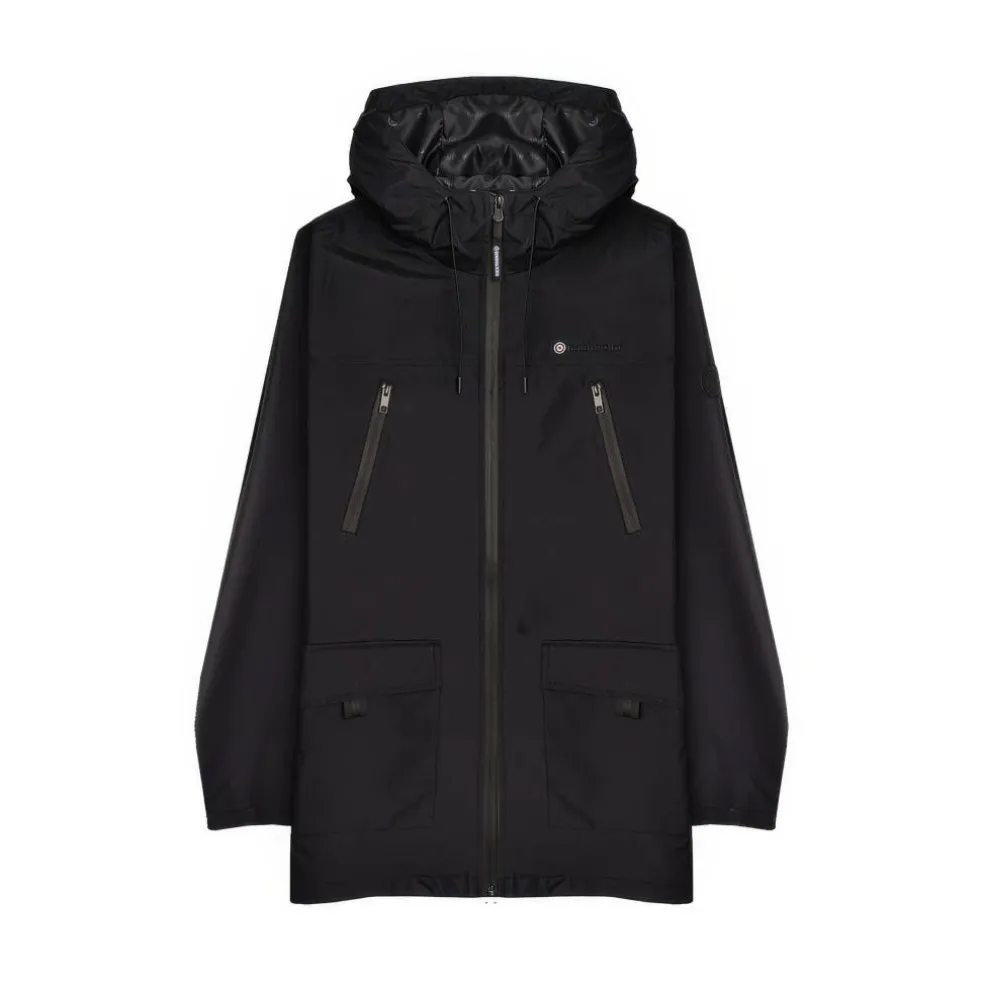 Men's Hooded Long Sleeve Zip Parka
