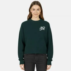 Men's Initial Long Sleeve Oversized Fit Crew Neck Jumper