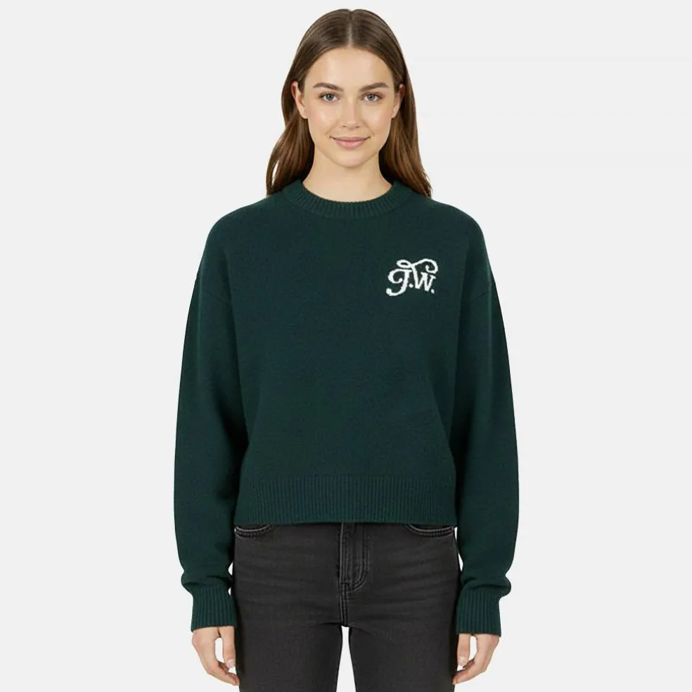 Men's Initial Long Sleeve Oversized Fit Crew Neck Jumper