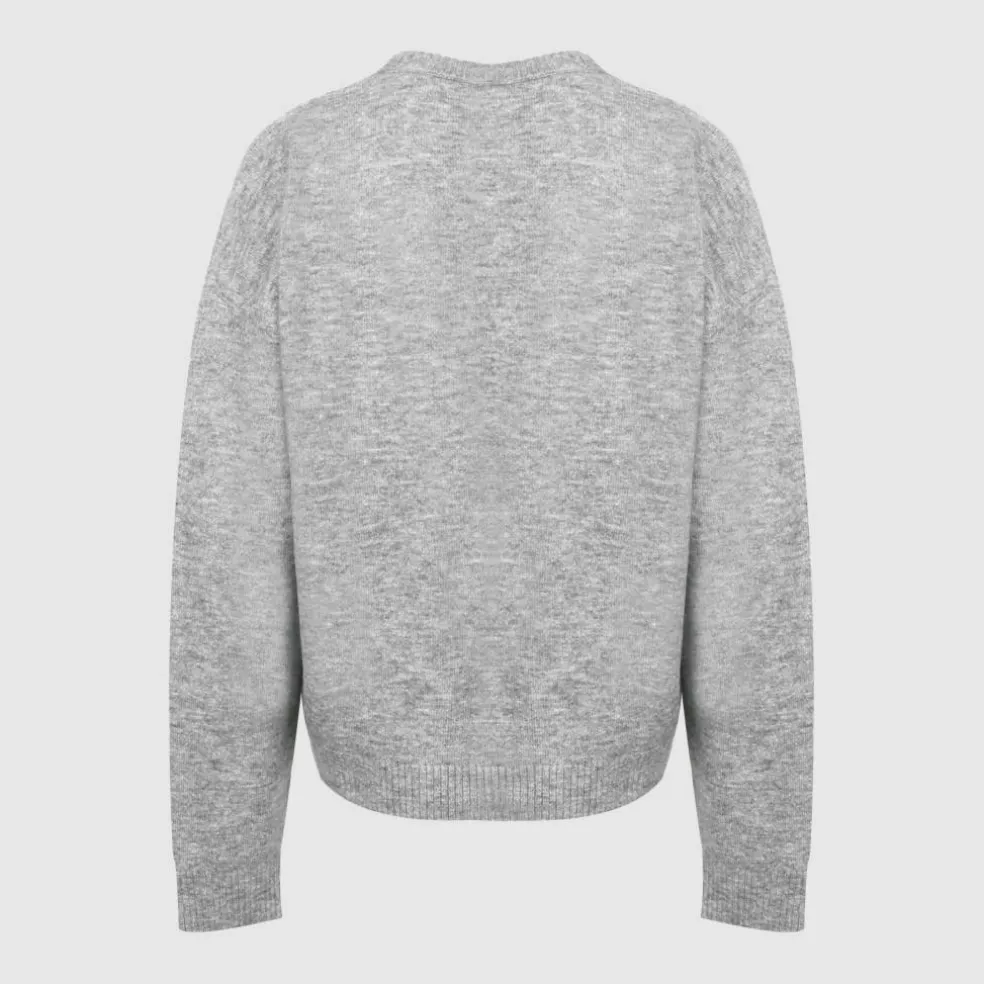 Men's Initial Long Sleeve Oversized Fit Crew Neck Jumper
