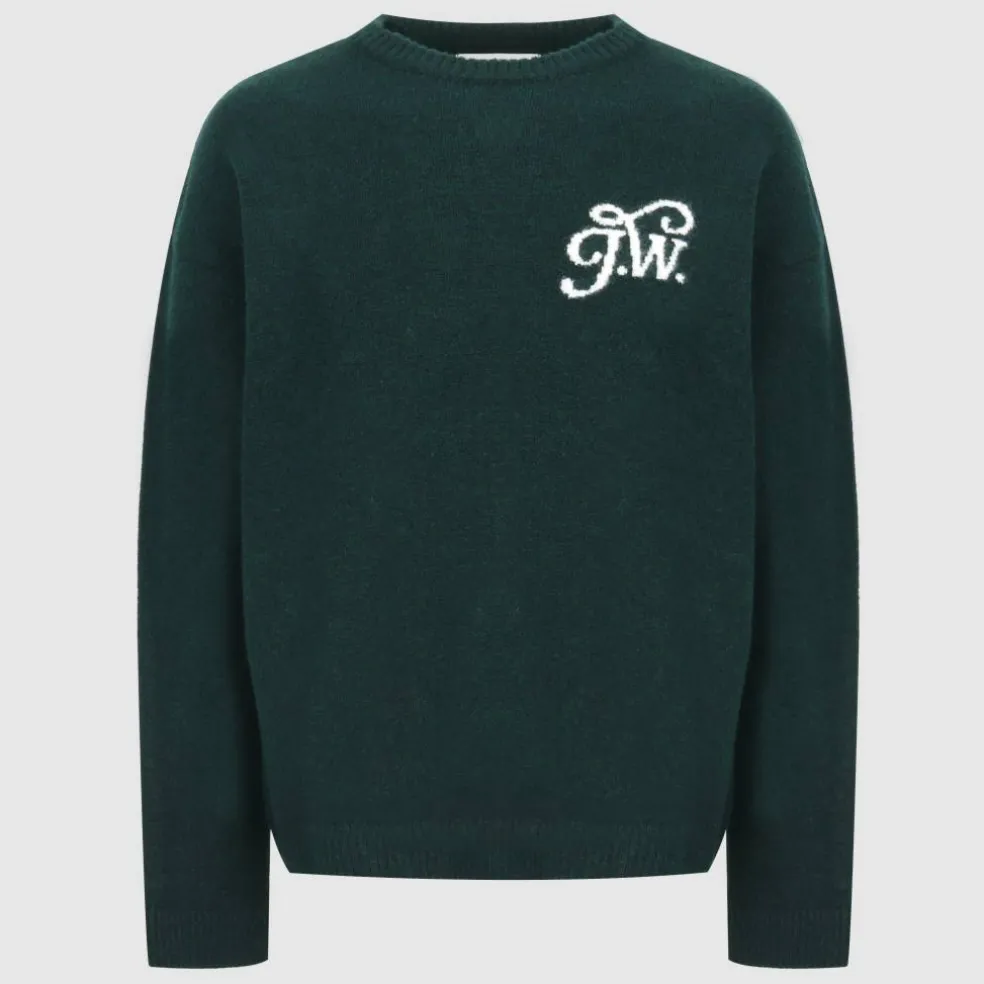 Men's Initial Long Sleeve Oversized Fit Crew Neck Jumper