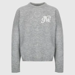 Men's Initial Long Sleeve Oversized Fit Crew Neck Jumper