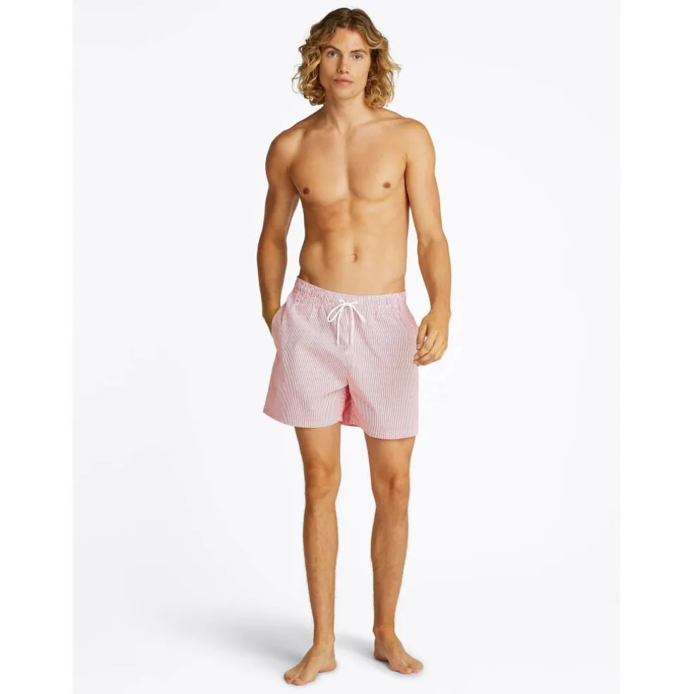 Men's Ithaca Stripe Medium Length Drawstring Swim Shorts