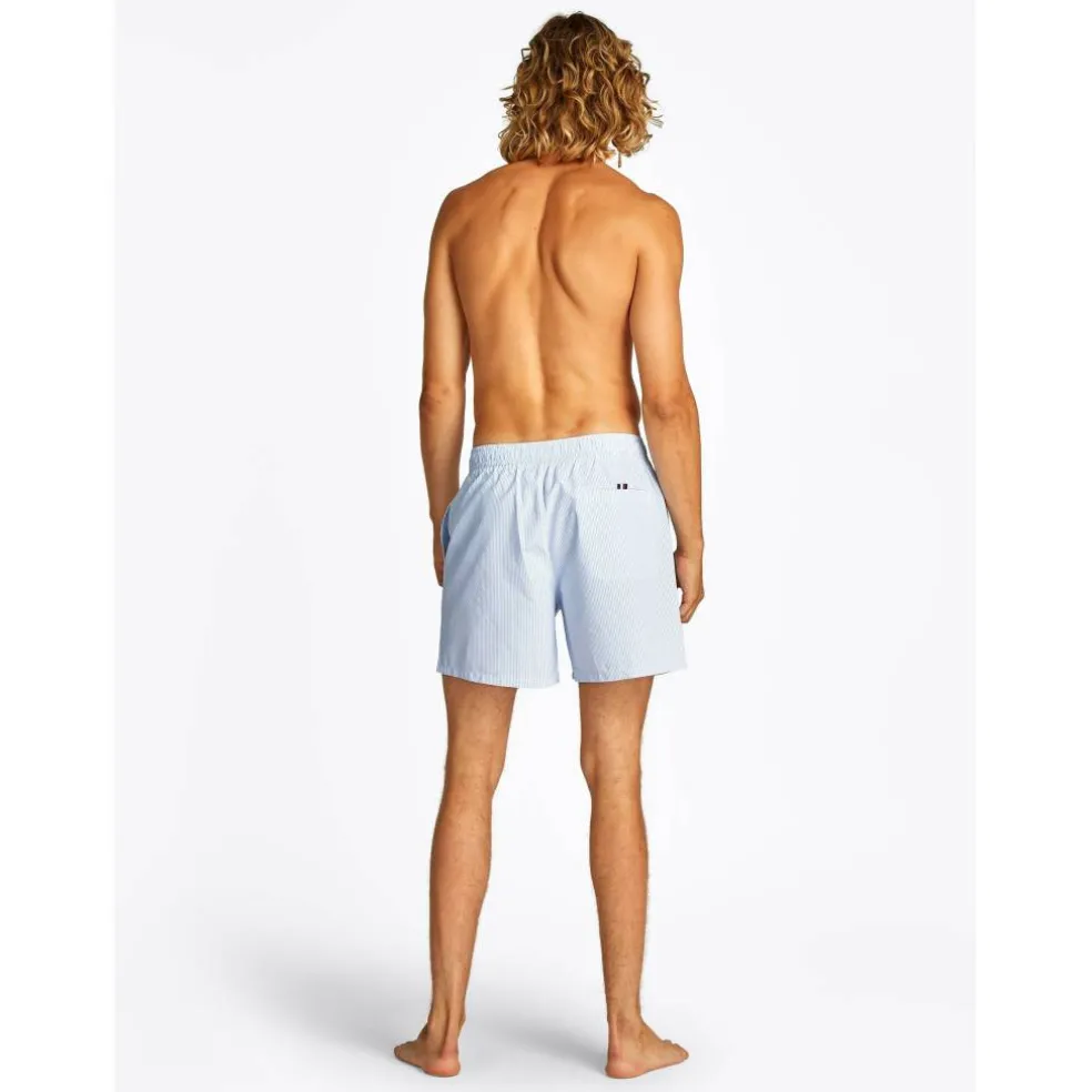 Men's Ithaca Stripe Medium Length Drawstring Swim Shorts