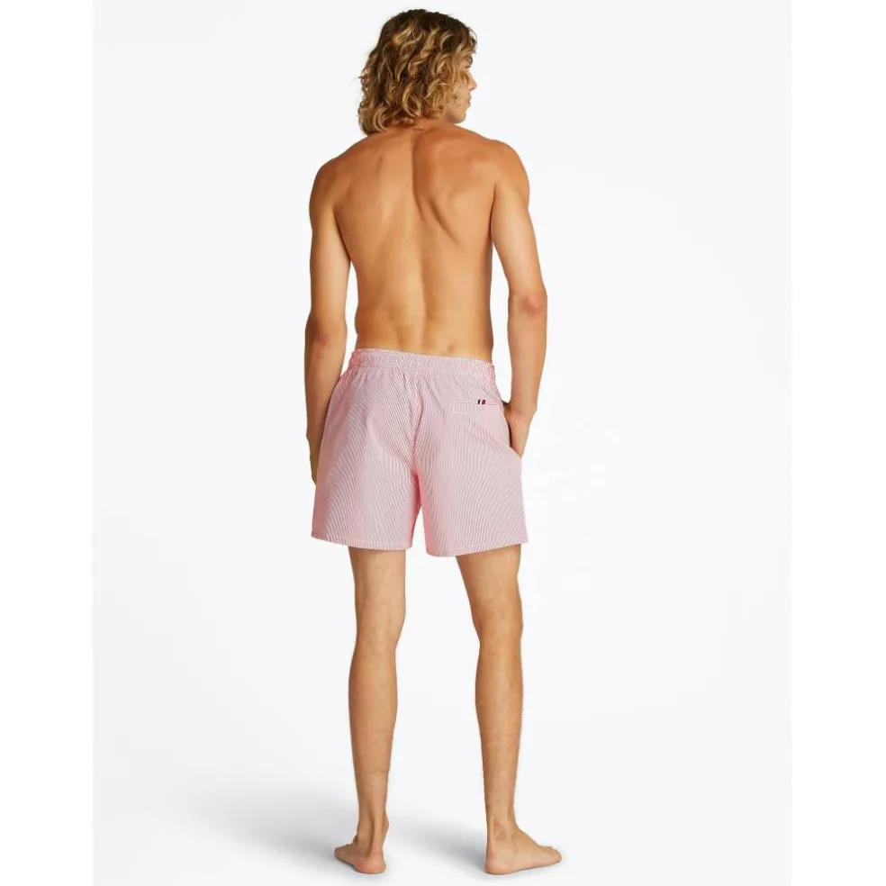 Men's Ithaca Stripe Medium Length Drawstring Swim Shorts