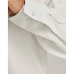 Men's Jacquard Long Sleeve Plain Shirt