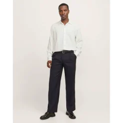 Men's Jacquard Long Sleeve Plain Shirt