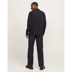 Men's Jacquard Long Sleeve Plain Shirt