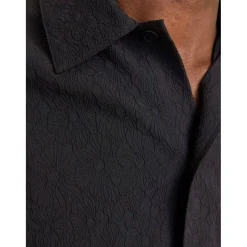 Men's Jacquard Long Sleeve Plain Shirt