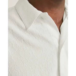 Men's Jacquard Long Sleeve Plain Shirt
