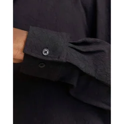 Men's Jacquard Long Sleeve Plain Shirt