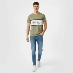 Men's JW Colour Block Regular Fit T-Shirt