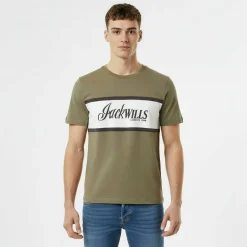 Men's JW Colour Block Regular Fit T-Shirt