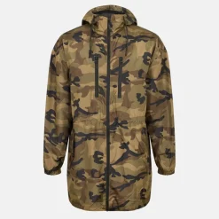 Mens Lightweight Camo Print Oversized Parka