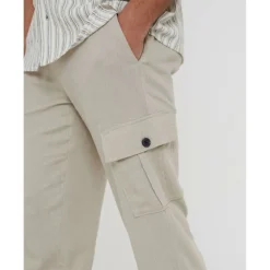 Men's Linen Cargo Trousers